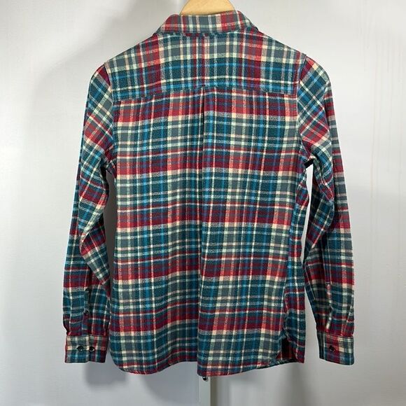 WOOLRICH Women’s Flannel Check Button Down Shirt Red/Blue/White Size Medium - Picture 10 of 12